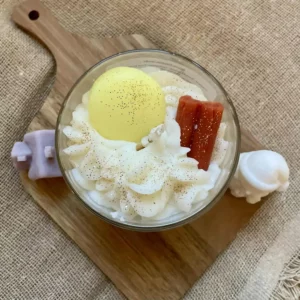 Bougie macaron vanille