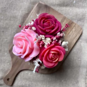 Bouquet fondants fleuris rouge l'Atelier de Cha