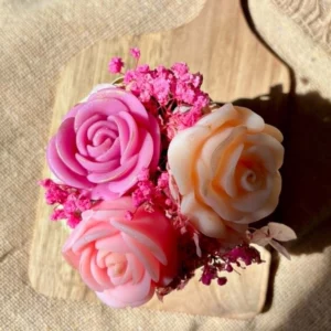bouquet fondant rose l'atelier de cha