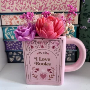 Bouquet fondant livresque rose l'Atelier de Cha