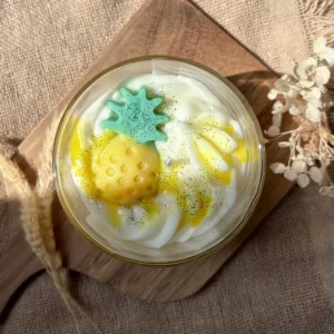 Bougie gourmande vanille ananas miel l'Atelier de Cha