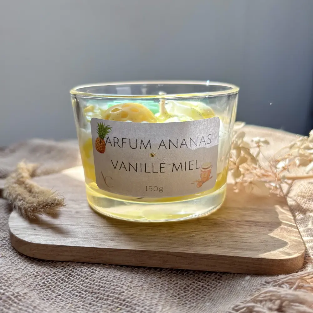 bougie chantilly vanille ananas miel l'Atelier de Cha