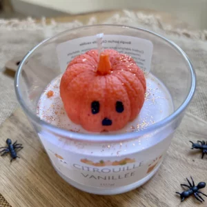 Bougie citrouille Halloween l'Atelier de Cha